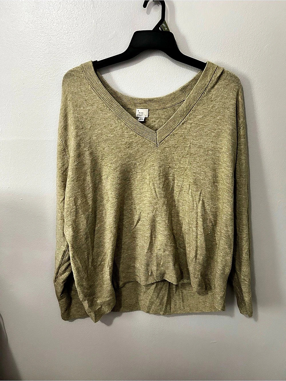A New Day Women's V-Neck Sweater in Green